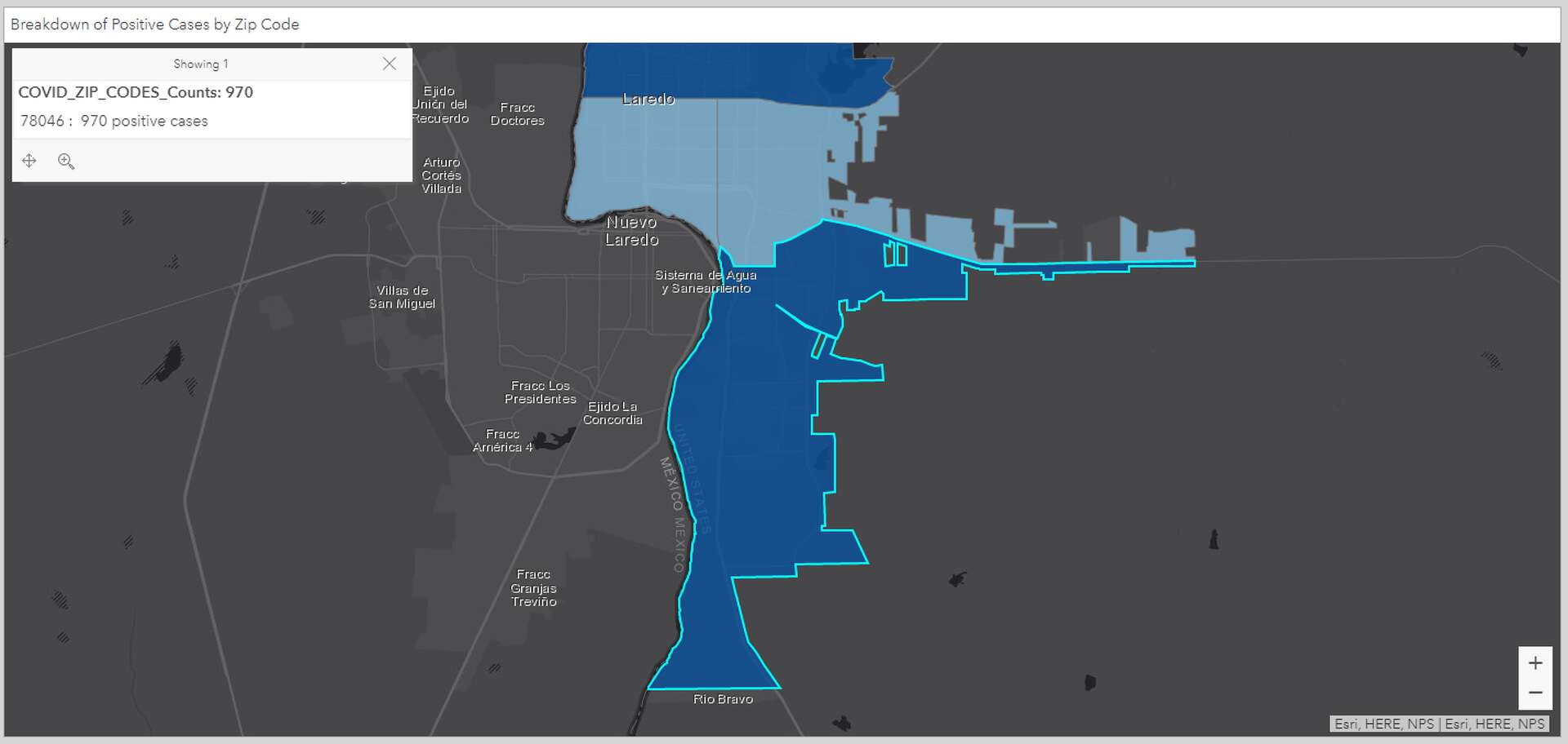 Rank: The Webb County ZIP codes with the highest number of COVID