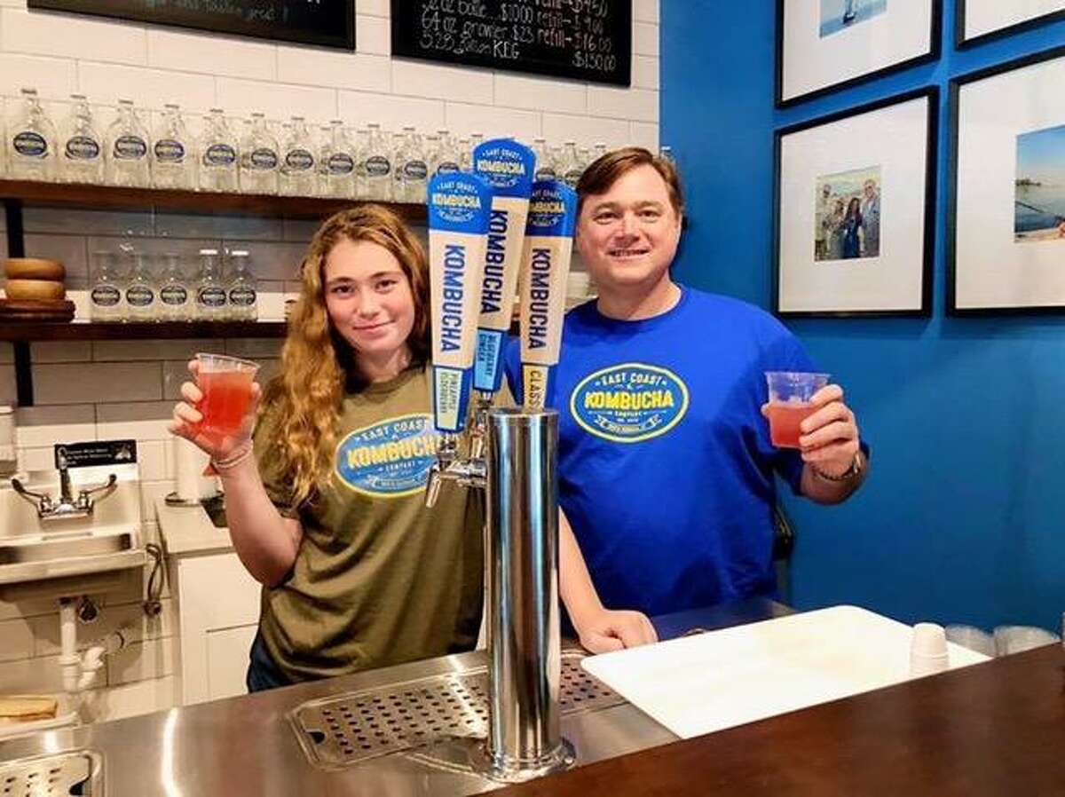 East Coast Kombucha is located in South Norwalk. Steve Gaskin, co-founder of the East Coast Kombucha Company based in South Norwalk, said his company was created because he wanted to have a healthier alternative to nonalcoholic beverages. “When out on the town being sober or sober curious doesn’t mean boring,” Gaskin said. His company makes and sells seven flavors of kombucha, a fermented tea that’s low in sugar and is packed with probiotics. “Non-drinkers or designated drivers out socializing with friends up until now have had limited and not-so-exciting options; tea, sugary soda, coffee, juice or a mocktail, and due to social pressure, may not feel as included as their beer/cocktail drinking friends. Kombucha is a delicious and exciting new option,” Gaskin added.