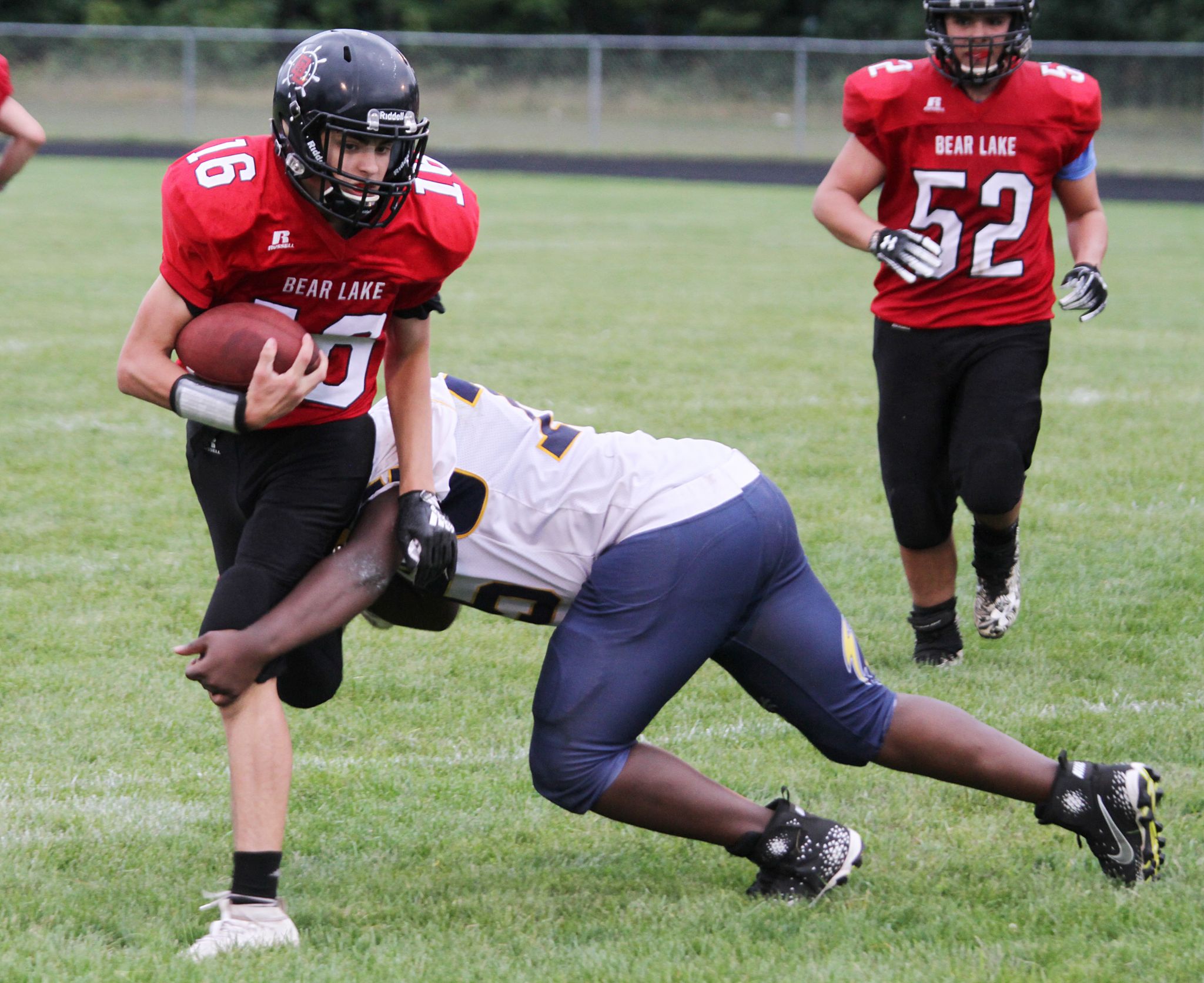 bear lake lakers football helmet SAFETY FIRST: Bear Lake football program awarded grant for new helmets