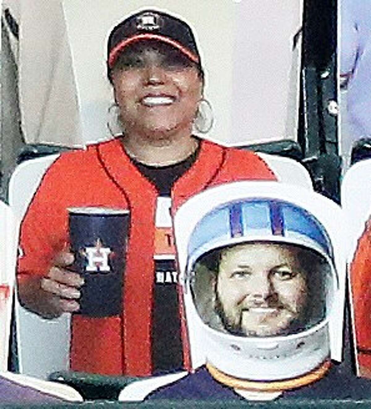The Crawford Boxes aren't the Crawford Boxes without beers. So, salute to this woman for coming prepared. And, Ol' Astronaut Helmet there is ready if the beers lead to rowdiness at any point during the season.