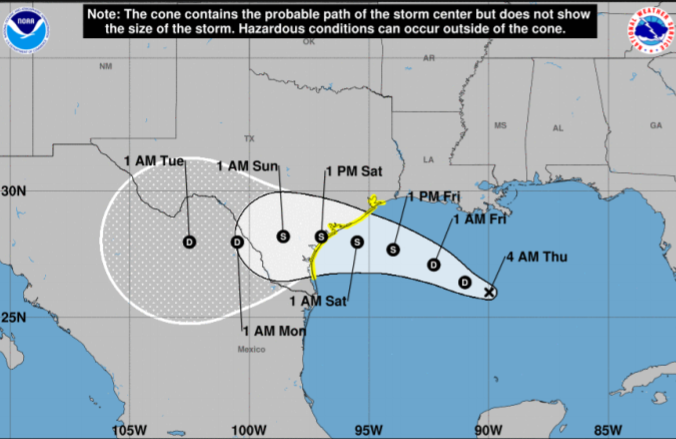 NWS: San Antonio likely to see rain after tropical storm hits Gulf of ...