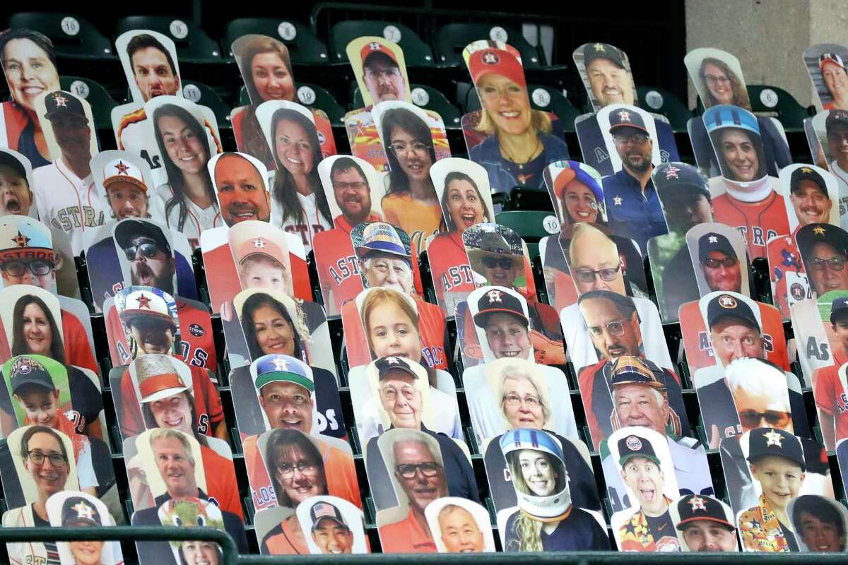 Faces in the crowd Cutouts will stand in for fans at Astros games