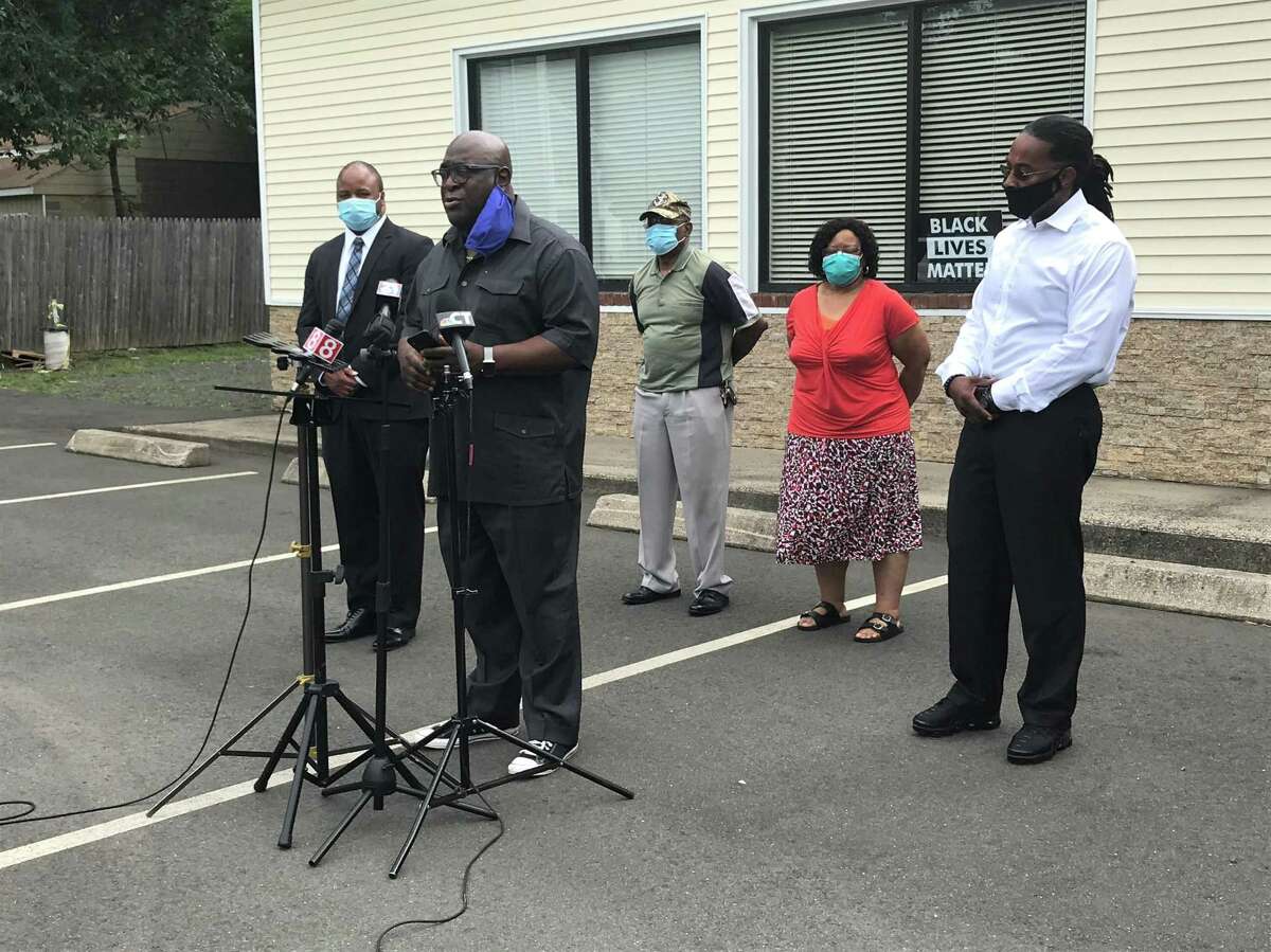 The Rev. Boise Kimber speaks on his belief New Haven's schools are not prepared to reopen their doors in late August at a July 23, 2020, press conference.