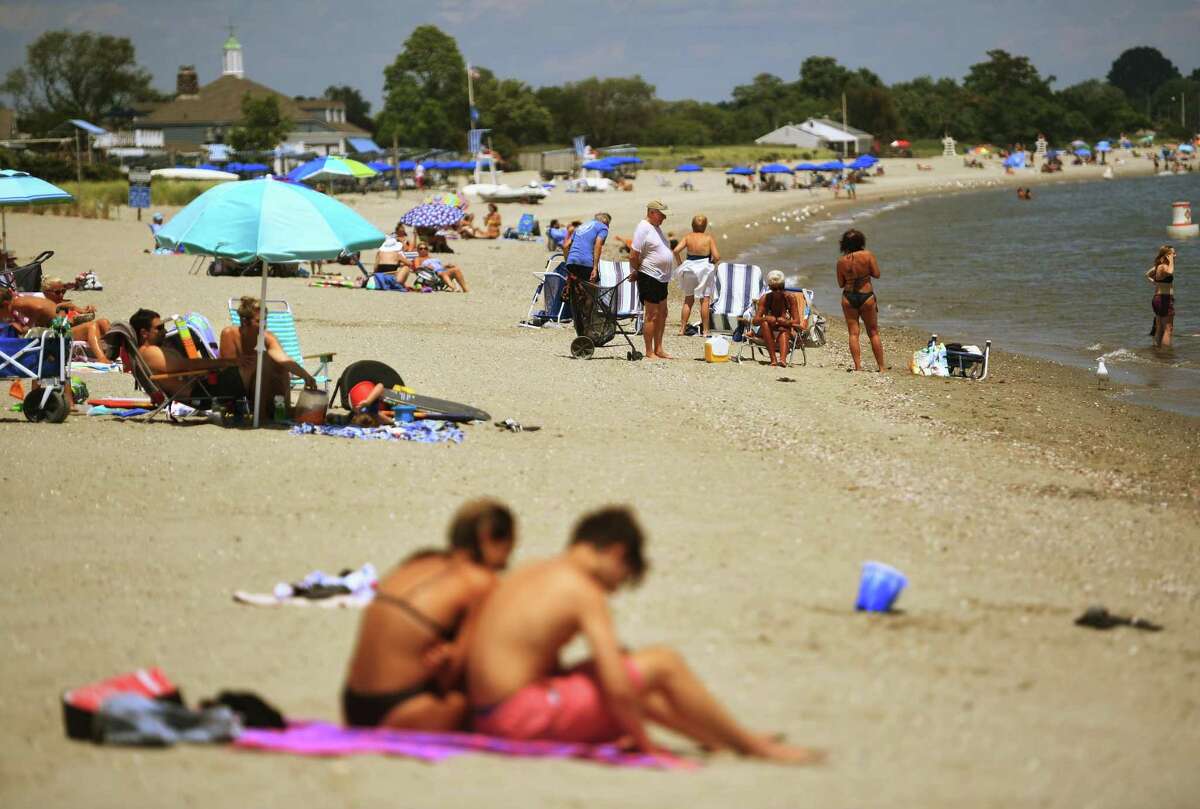 Town residents beat the heat at Penfield Beach in Fairfield July 20.