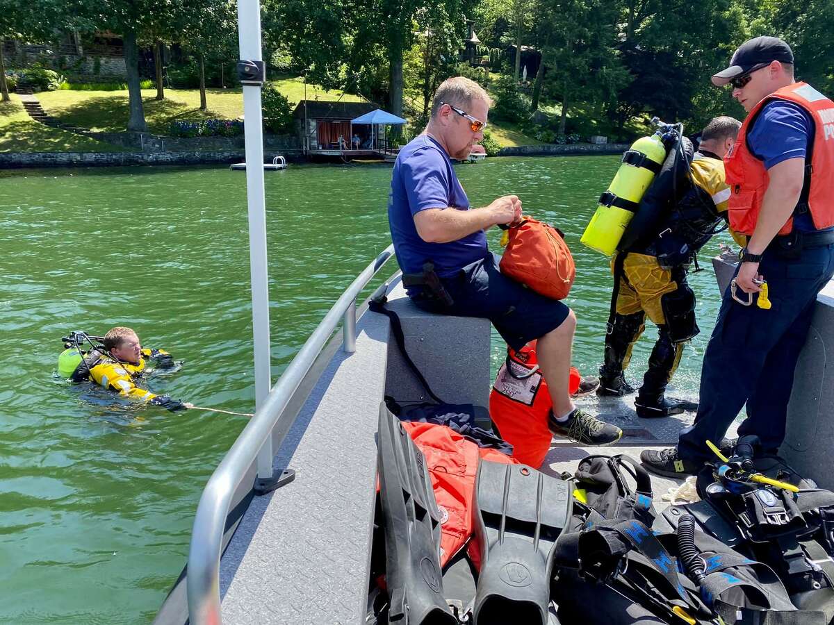 Brookfield first responders recover sunken boat