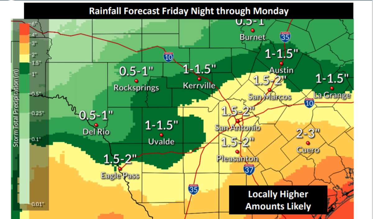 Rainfall from Tropical Storm Hanna may cause localized flooding in some parts of San Antonio, according to the National Weather Service.