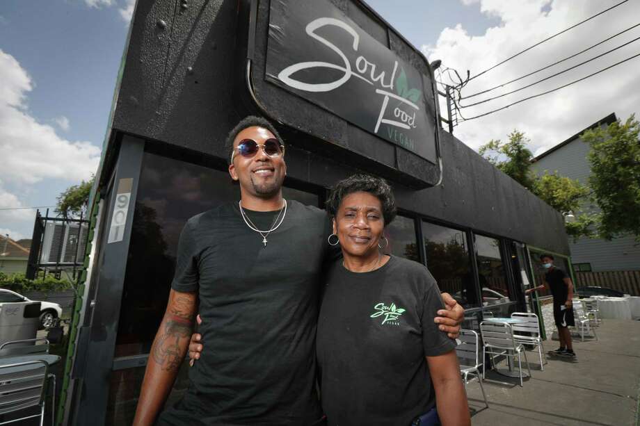 Soul Food Vegan owner Tramone "Taliek" Terry cooks every day with his mother, Rene. He had such a keen interest in food when growing up that he started cooking for the entire family when he was just 12 years old. Photo: Steve Gonzales, Houston Chronicle / Staff Photographer / © 2020 Houston Chronicle