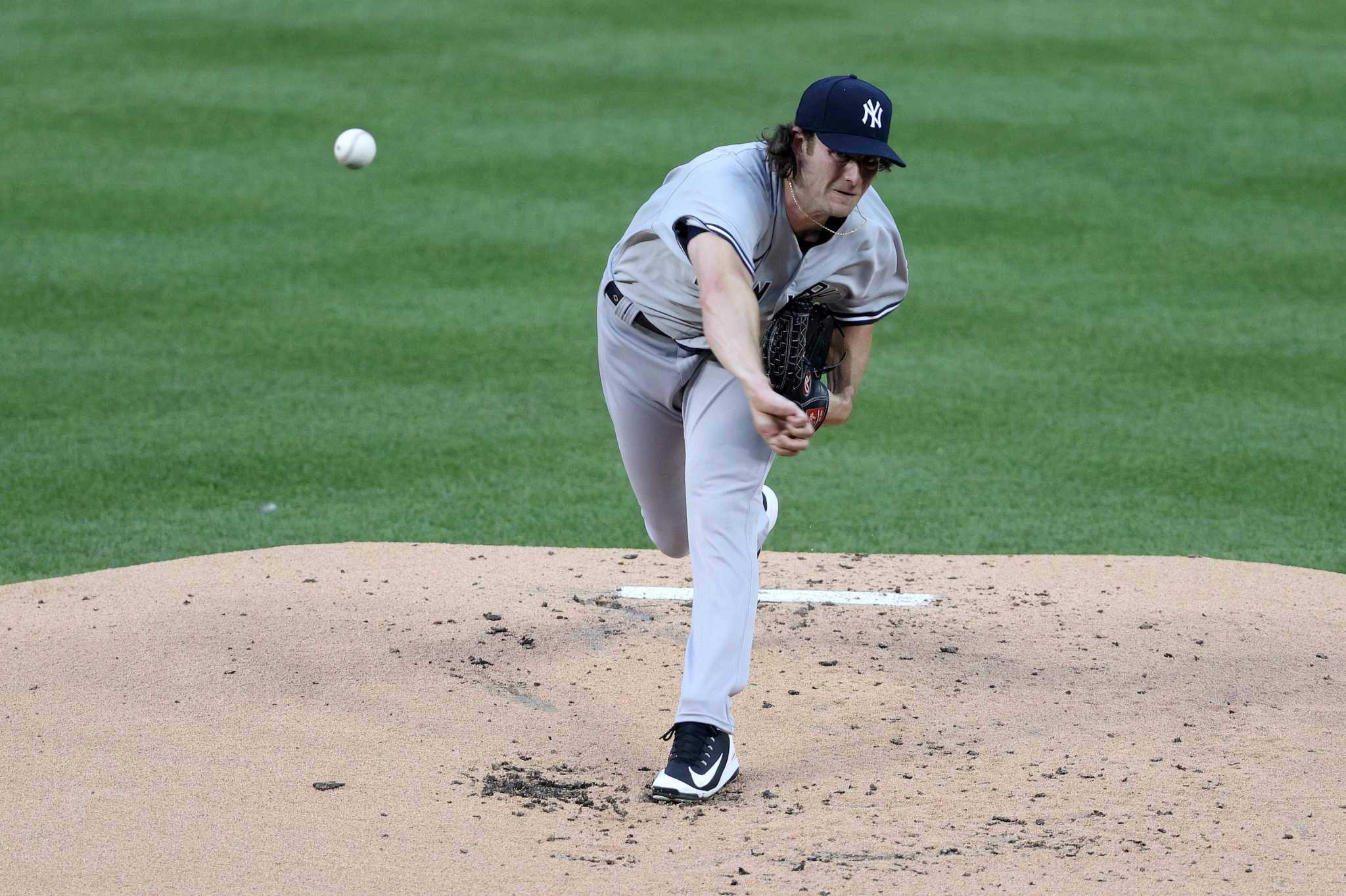 Gerrit Cole's son is in the seats behind home plate in full uni supporting  his dad🥹💙 #GerritCole #NewYorkYankees #Yankees #MLB