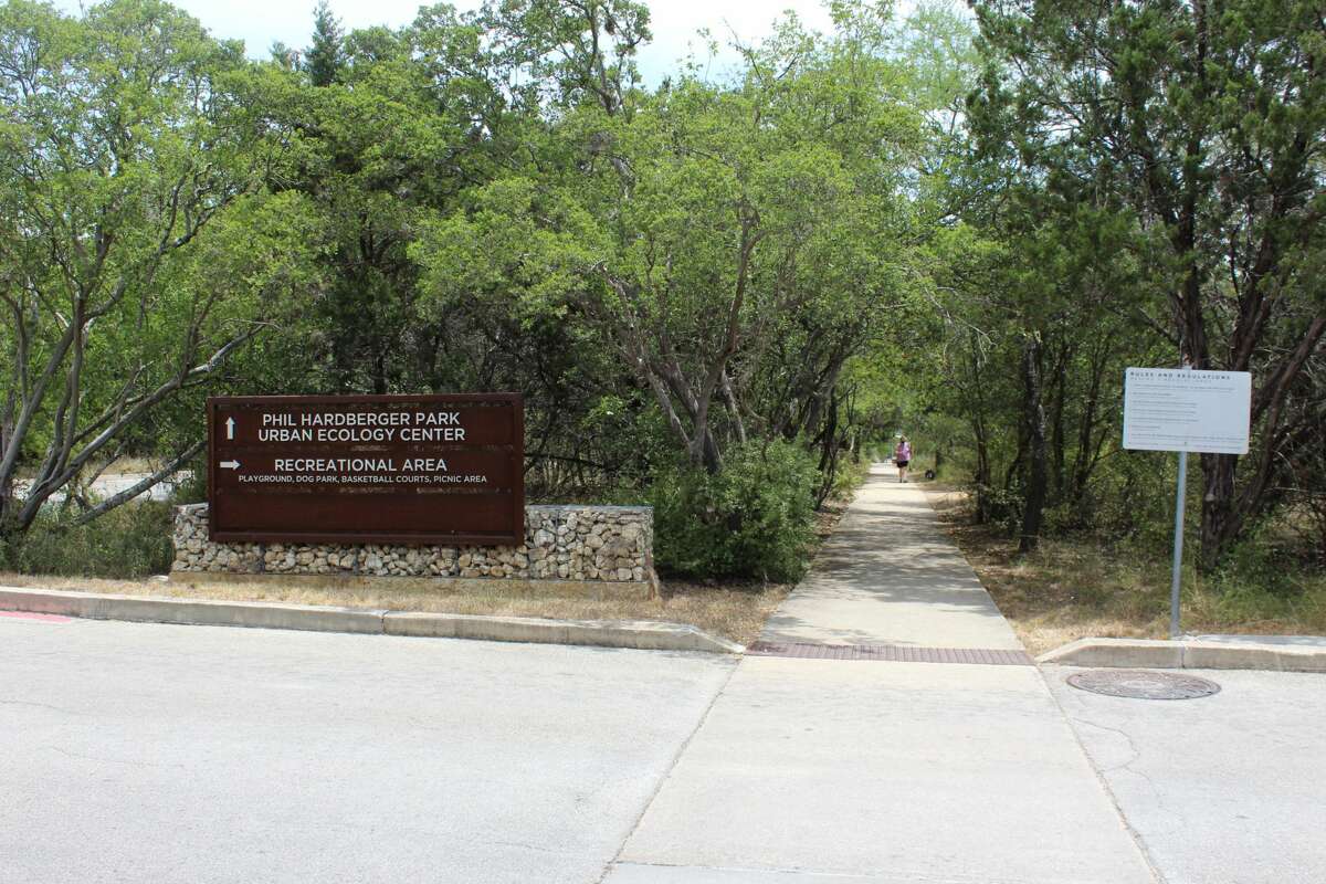 PHIL HARDBERGER PARK West Entrance: 8400 NW Military Hwy. East Entrance: 13203 Blanco Road "This is one of the most modern parks in San Antonio in my opinion," the local stated. "There are also playgrounds and fields which are perfect for playing sports or having a picnic."