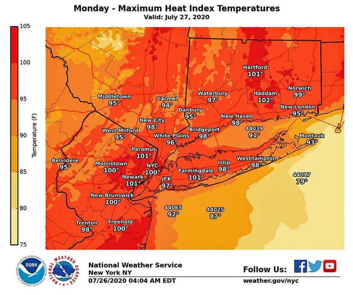 With hot temperatures and high humidity, the National Weather Service has issued a heat advisory through Tuesday, July 29, 2020. A Heat Advisory is issued when the combination of heat and humidity is expected to make it feel like it is 95 to 99 degrees for two or more consecutive days, or 100 to 104 degrees for any length of time.