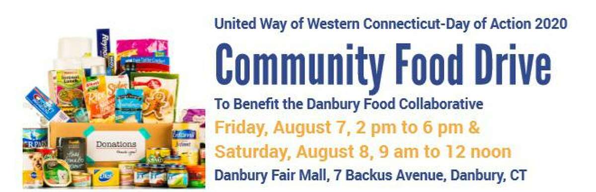 A community food drive will be held Aug. 7 and 8, at the Danbury Fair Mall.