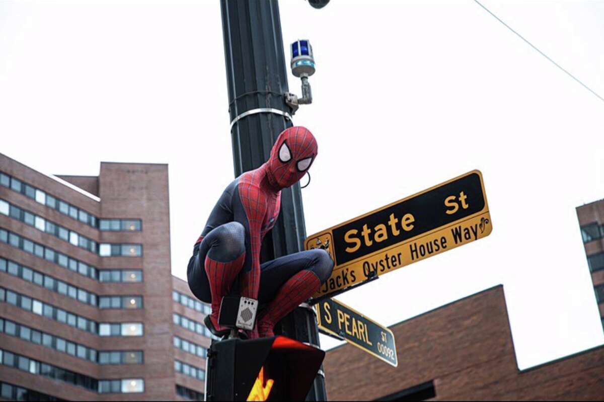 When COVID-19 hit and closed the gyms Ben Bohl, a 20-year-old Spider-Man impersonator from Schenectady, had to find other ways to stay active. Doing tricks around the region was his solution.