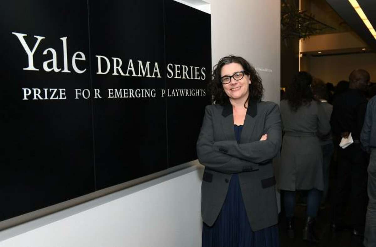Playwright Jacqueline Goldfinger at the Yale Prize Ceremony at Lincoln Center.