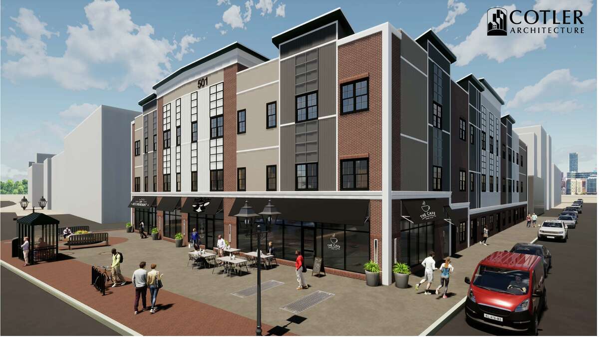 A rendering of the 501 State Street project, at the site of the former Citizens Bank building in Schenectady