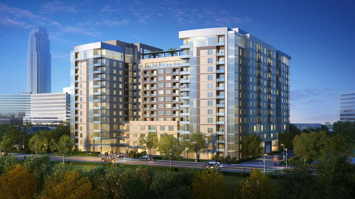 View of Luxury apartment building off West Loop begins leasing 295 high-end rentals