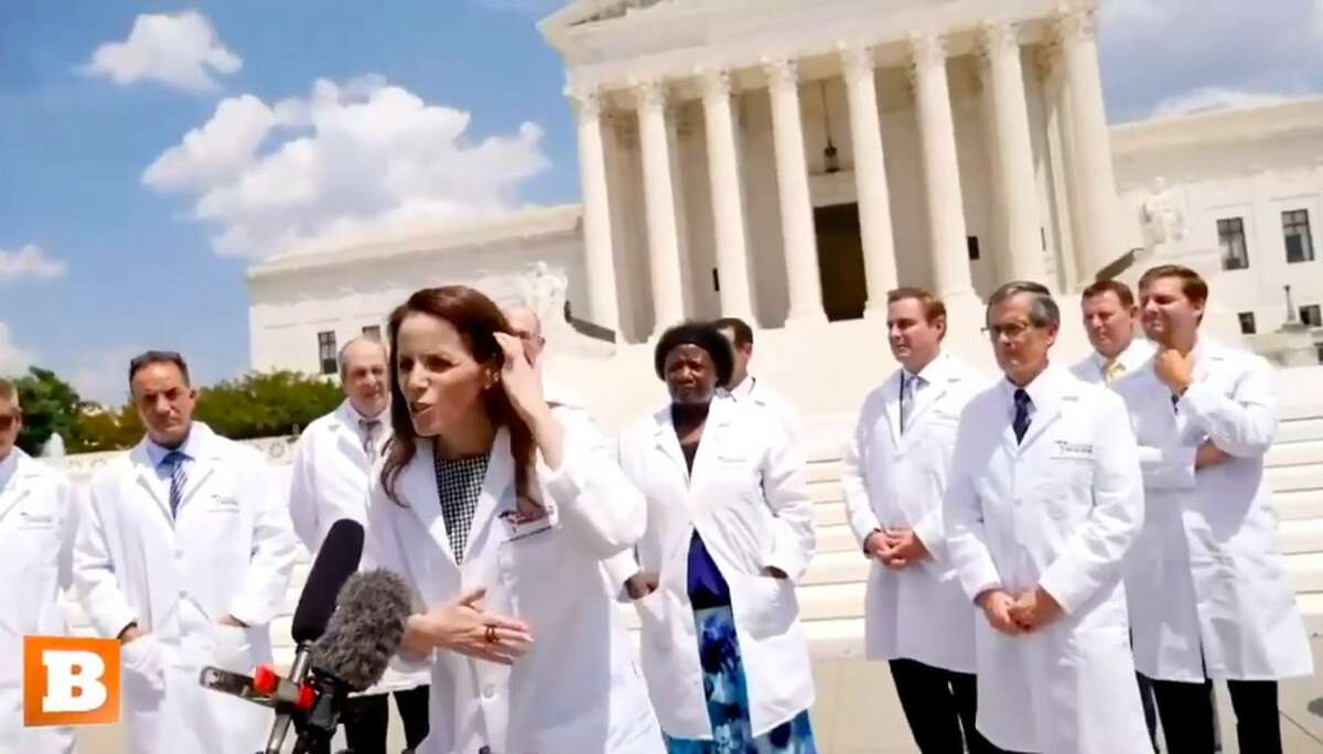 During a July 27, 2020, press conference, members of a group called America’s Frontline Doctors floated several unproven conspiracy theories about the coronavirus pandemic.