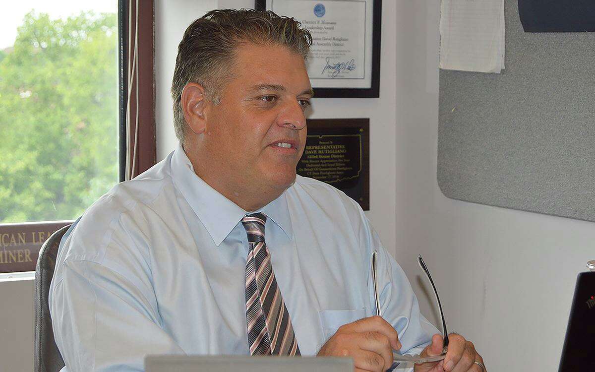 Legislators were permitted to vote from their office in the Legislative Office Building during the Special Session and not the Floor of the House of Representatives due to COVID-19 in order to maintain social distancing practices. Pictured is State Rep. Dave Rutigliano (R-123).