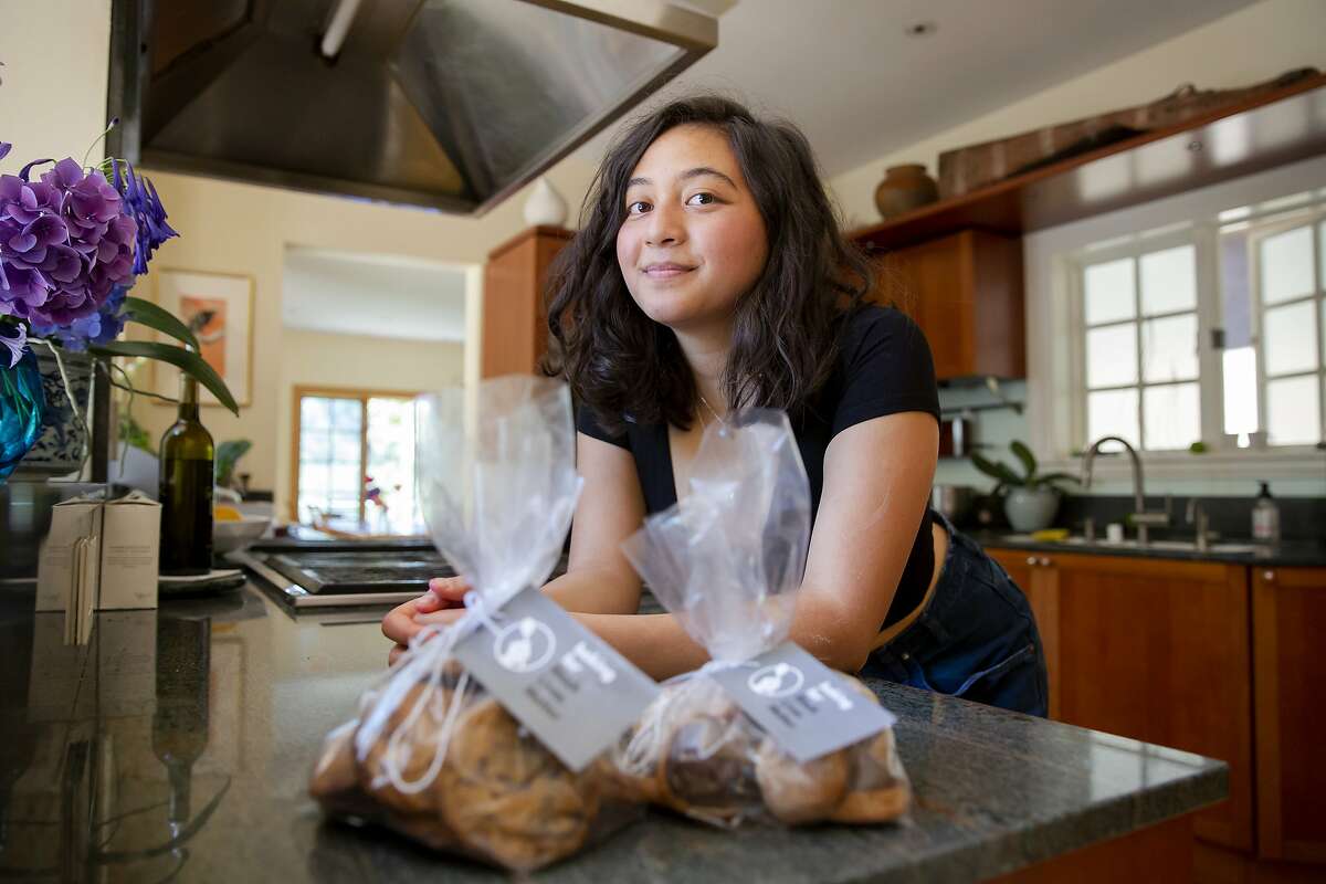 Gina Ledor, a graduated senior, poses for a portrait at her home in Berkeley. Baking for Black Lives Matter got its start because Ledor hasn't been able to participate in the Black Lives Matter protests because of COVID-19 issues. As a way of being able to take part in the movement she has been baking to help raise funds for different Black Lives Matter foundations.