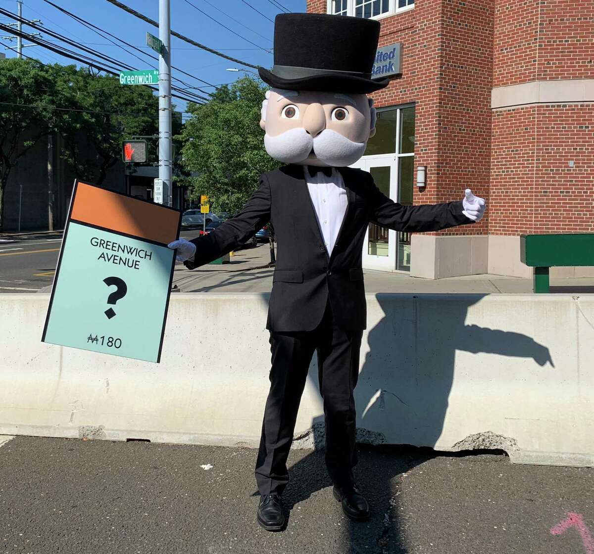 Mr. Monopoly did a little tour of town over the summer to raise awareness for the new Greenwich version of Monopoly that is now avalable in stores in town.