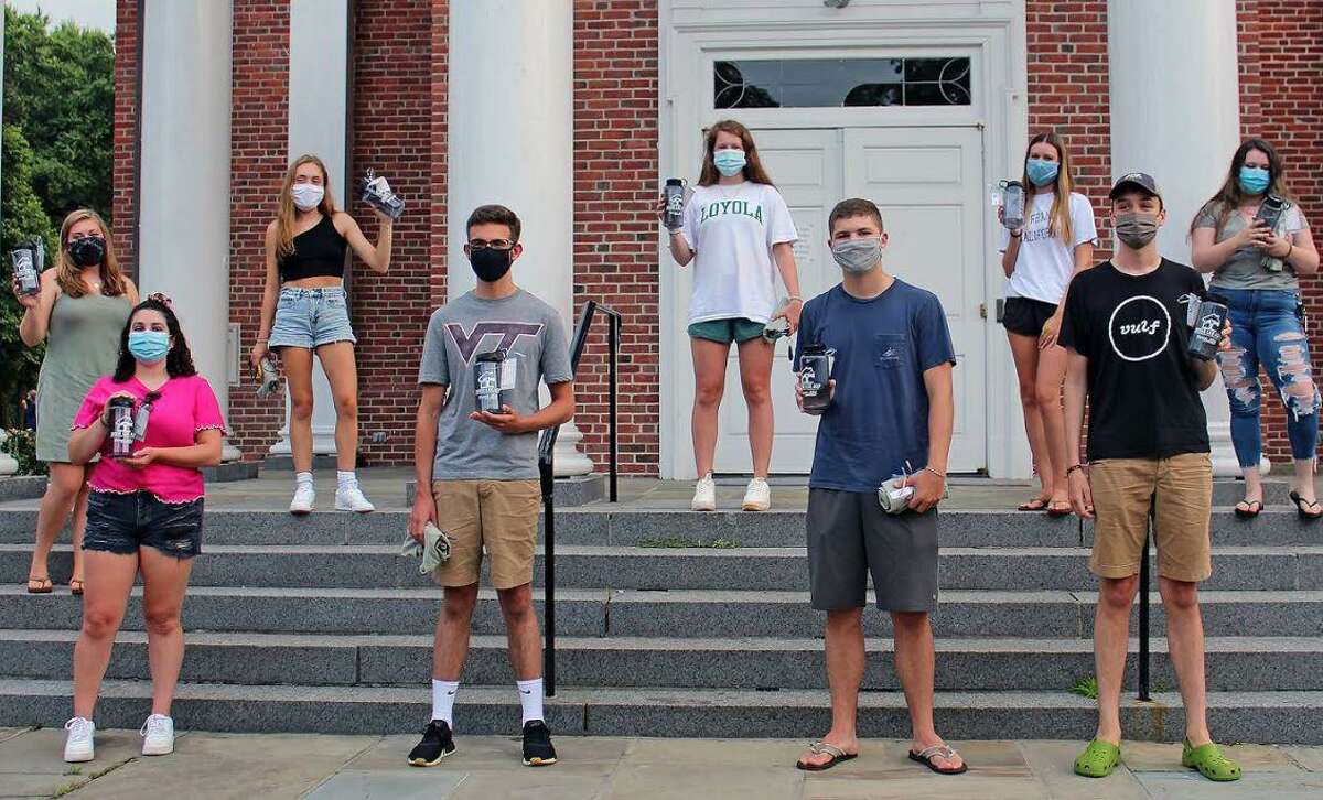 In a July 24 ceremony, Jesse Lee ASP honored youths who participated in the home-repair mission trips all four years of high school: from left, Olivia Seal, Chiara Signorelli, Sarah Scheck, Tim Sganga, Clodagh Ryan, Matt Carpenter, Lauren Thompson, Ryan Sierakowski and Emily Carr-Lonoff. Unable to attend were Marie Condron and Alexandra Kinkead.