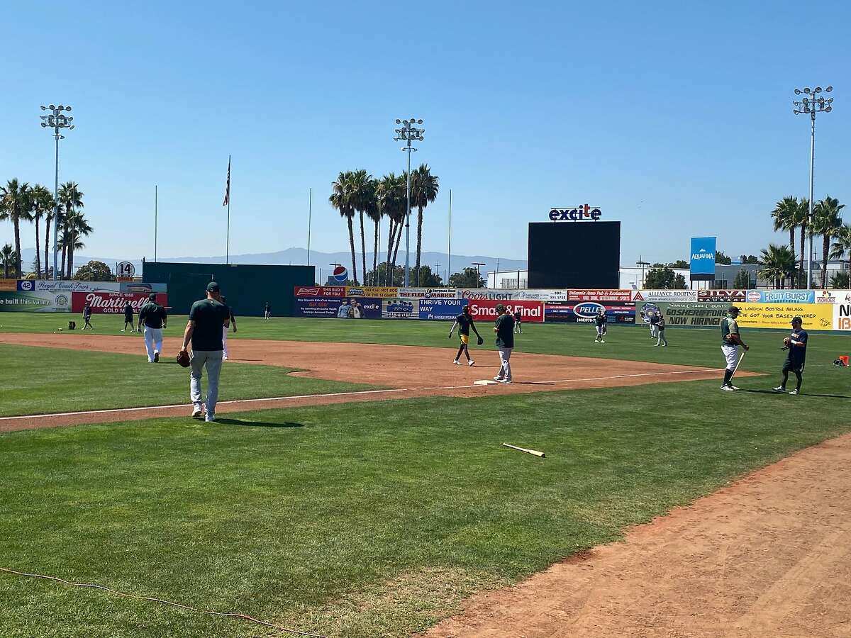 The A's are using San Jose's Municipal Stadium as their alternate site for pool players and top minor-leaguers.