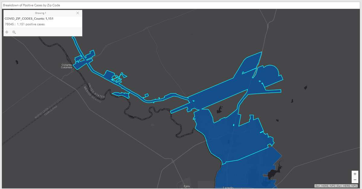 Map Which Laredo zip code is most affected by the coronavirus?