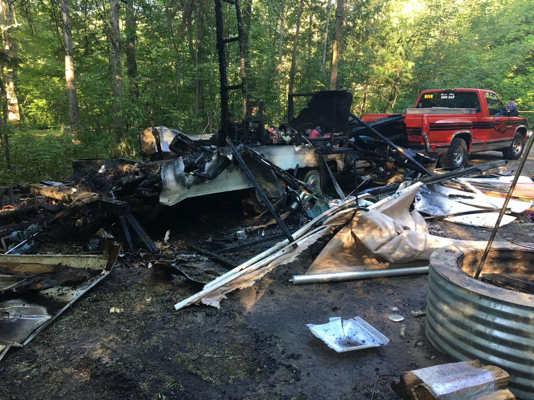 Two injured in early morning camper explosion in Beulah