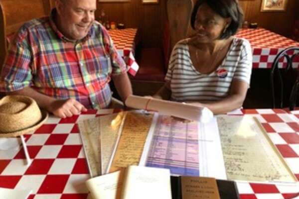 Discussing the Witness Stones project.