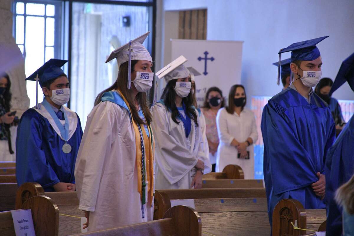 The graduating Class of 2020 from Saint Augustine High School held their graduating ceremony at St. Patrick's Catholic Church, Saturday, August 1, 2020. Bishop James A. Tamayo officiated a Mass in their honor.