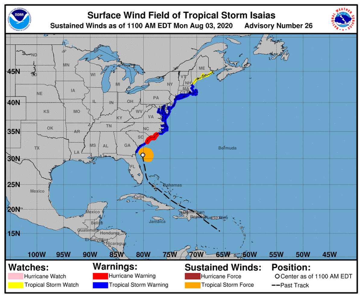 Tropical Storm Warning Issued As Isaias Heads For Ct 