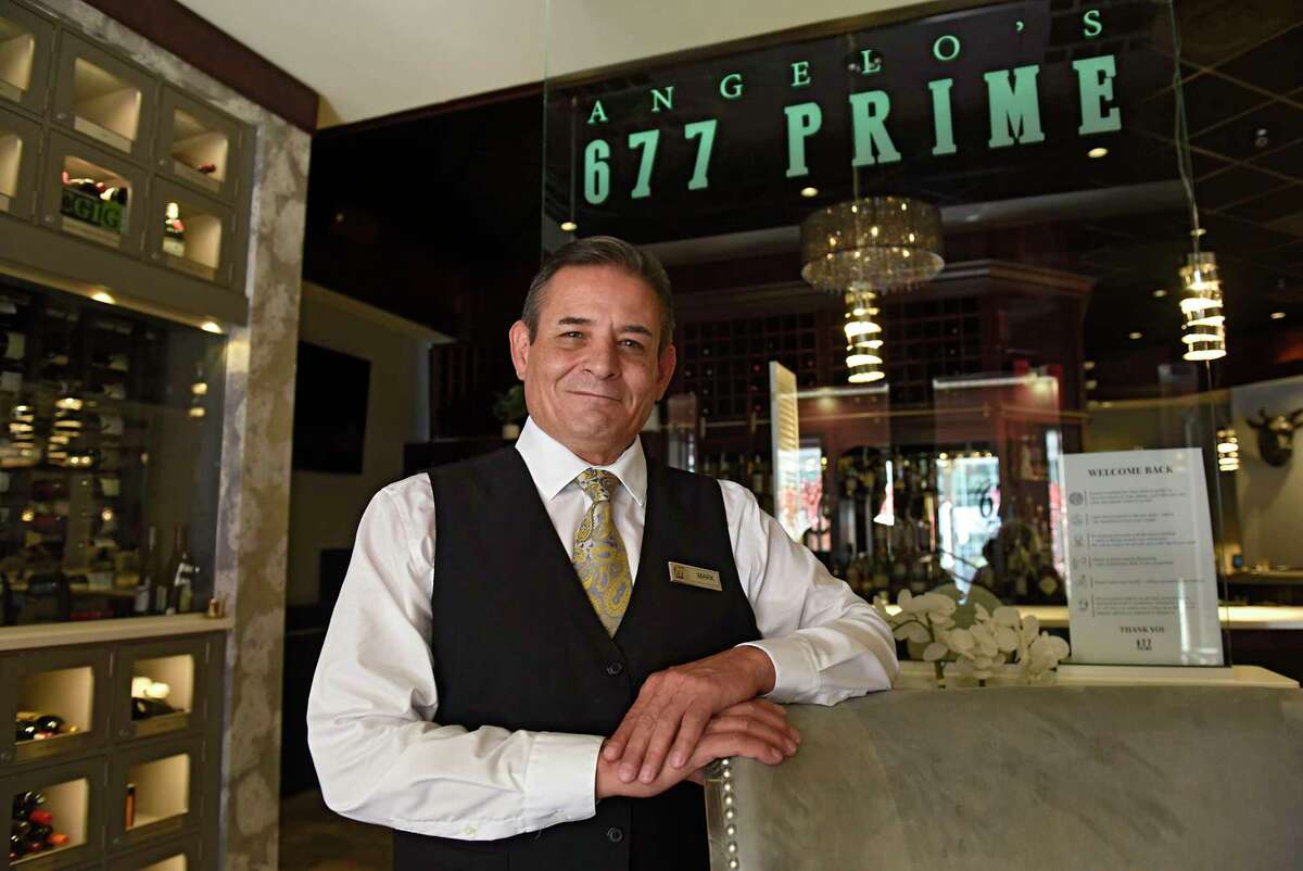 Mark Bowman, 677 Prime's most senior server, stands inside 677 Prime on Friday, July 31, 2020 in Albany, N.Y. (Lori Van Buren/Times Union)