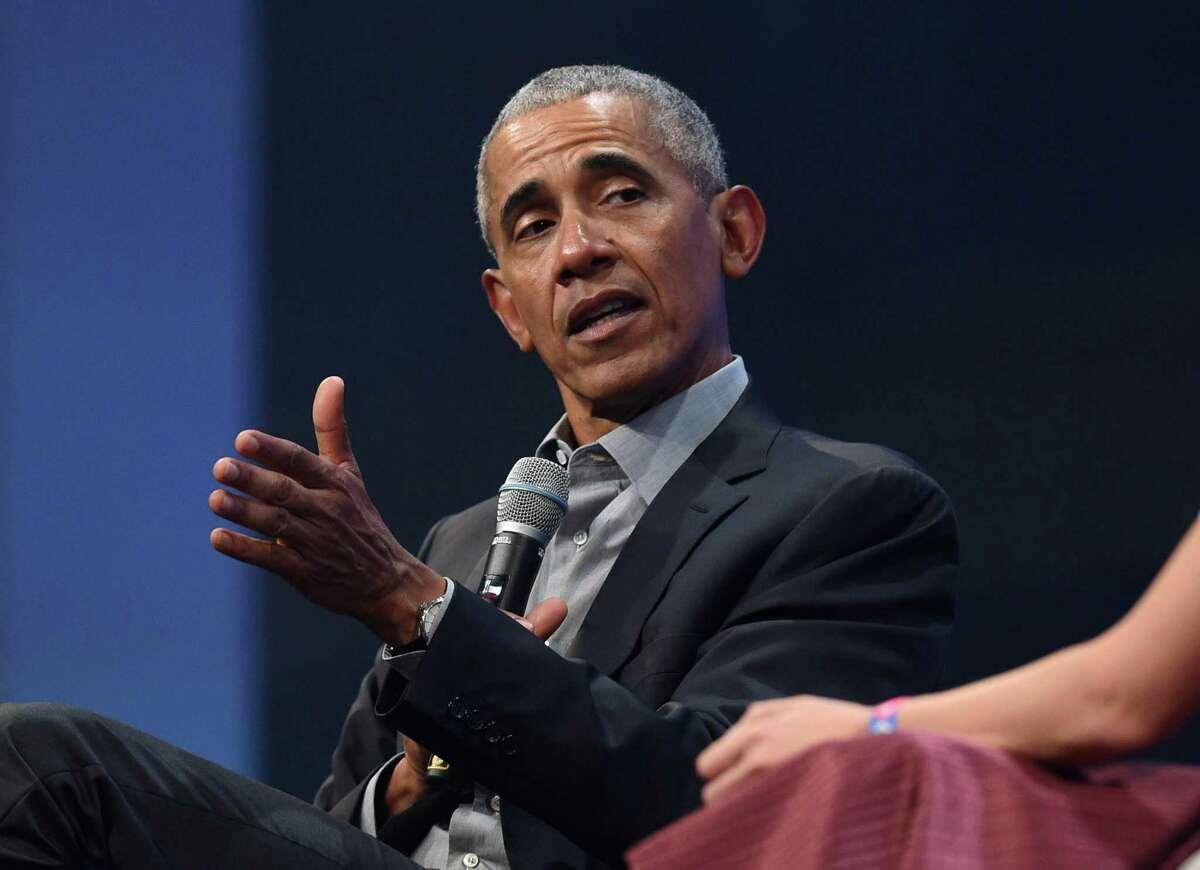 (FILES) In this file photo taken on September 29, 2019, former US President Barack Obama speaks in Munich, Germany. (Photo by CHRISTOF STACHE/AFP via Getty Images)