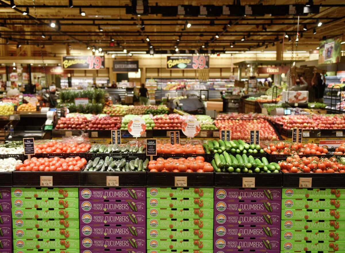 Photos from the Wegmans supermarket in Harrison, N.Y. Monday, Aug. 3, 2020. The 121,000 sq. ft. store features prepared food and restaurant options, as well as an enormous variety of groceries and household essentials. 