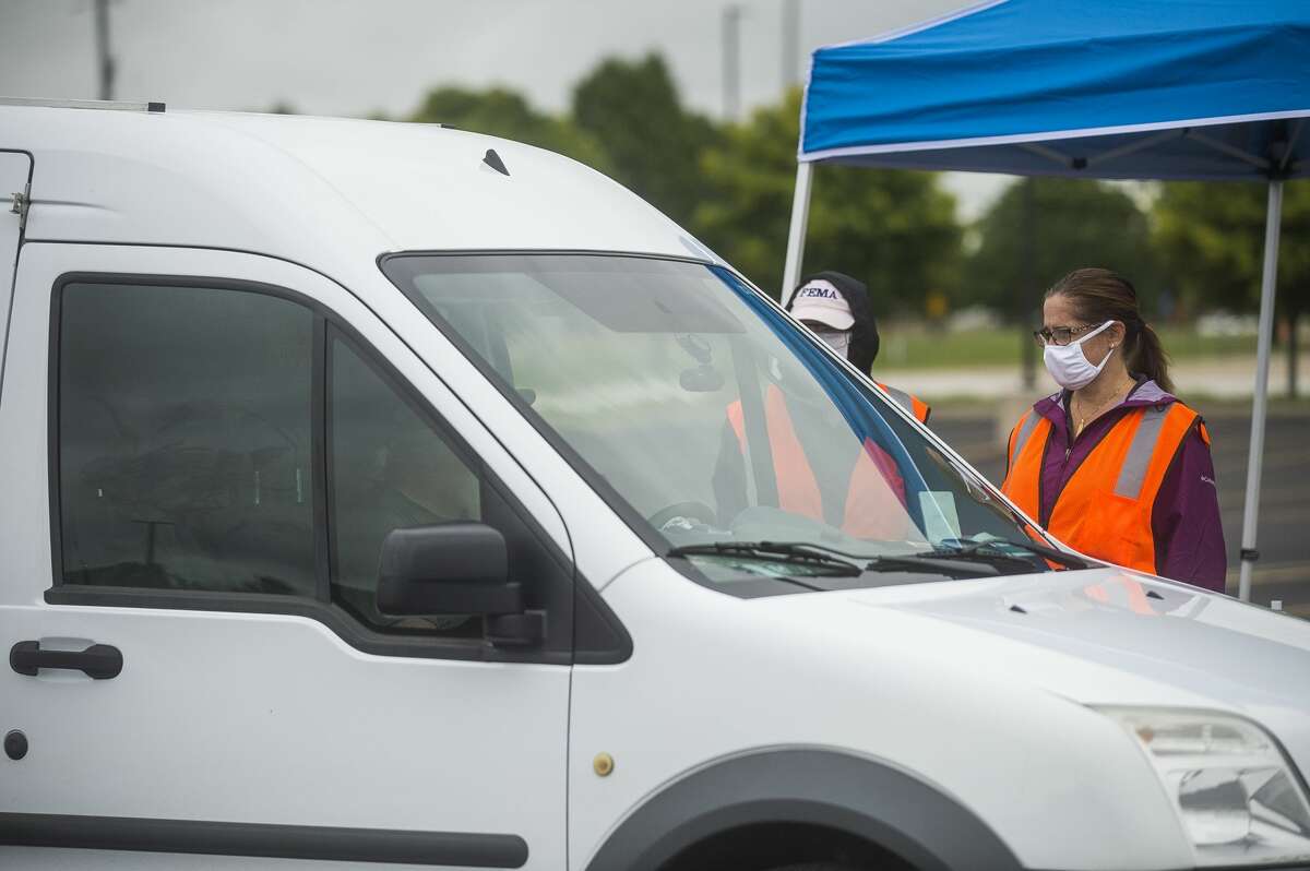 FEMA Running Unprecedented Drive-through Center At Dow Diamond