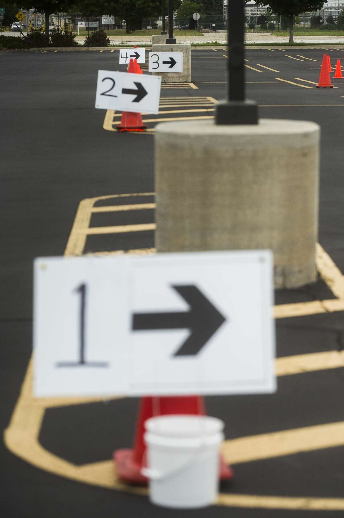 FEMA Running Unprecedented Drive-through Center At Dow Diamond