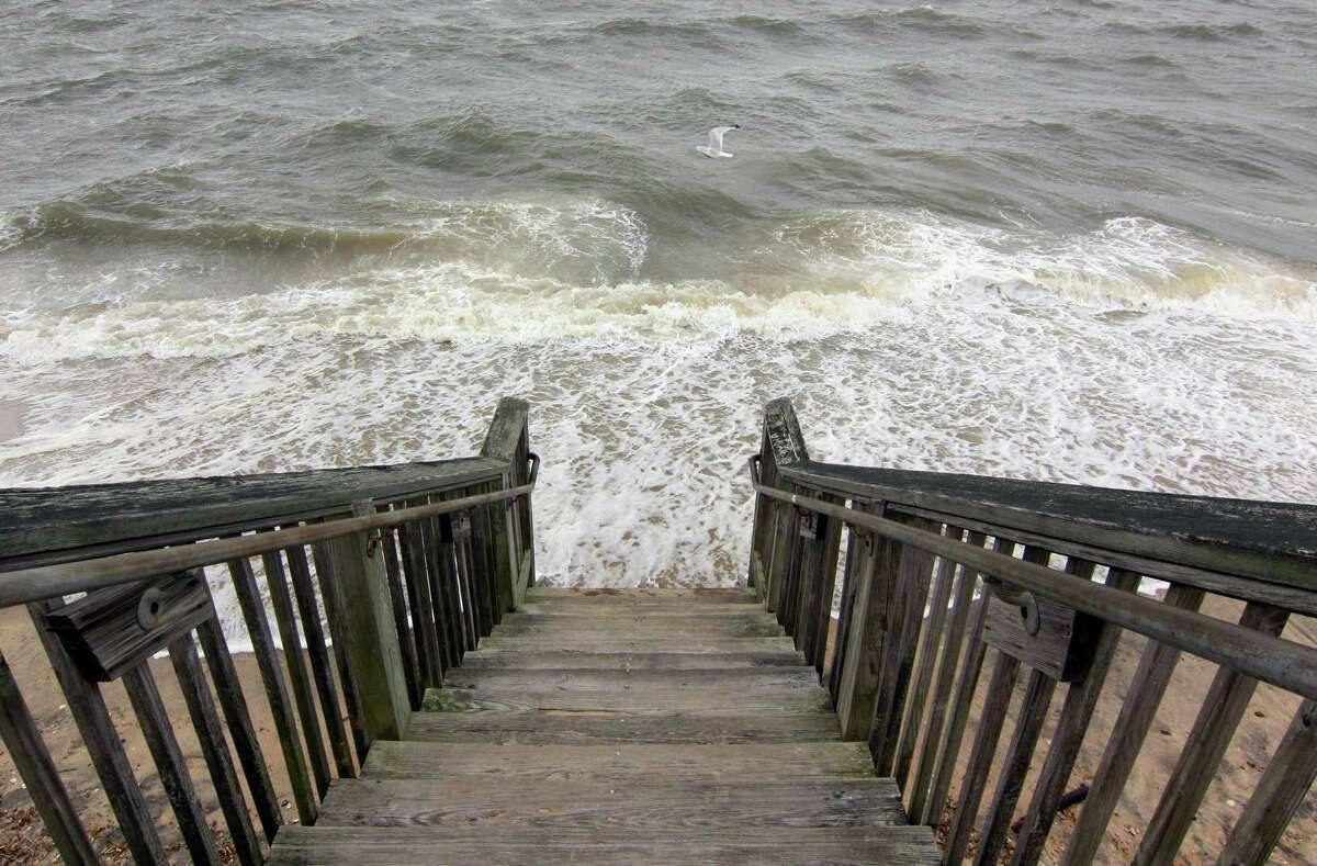 Tropical storm Isaias passes through West Haven, Conn., on Tuesday Aug. 4, 2020. The storm is bringing wind gusts of up to 70 miles per hour and heavy rain to coastal areas when it arrives in Connecticut Tuesday afternoon, according to the National Weather Service.
