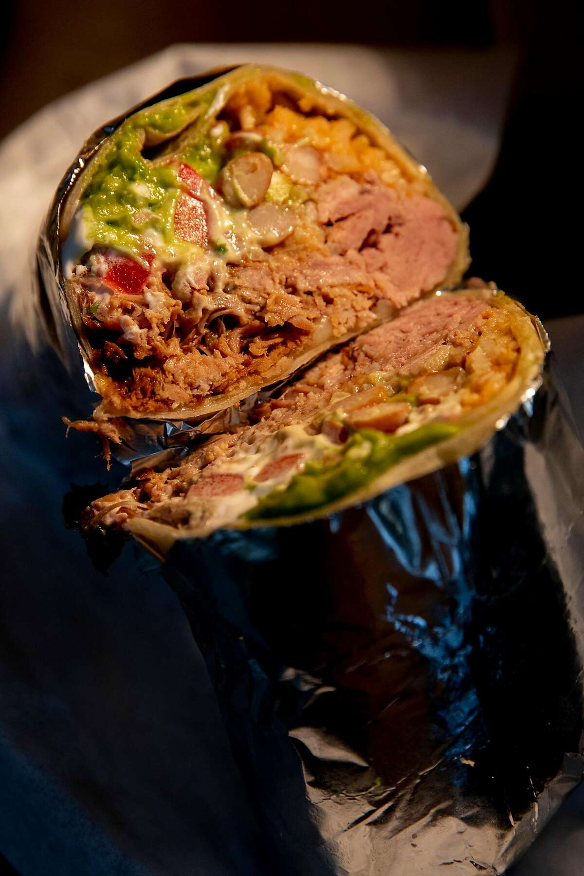 The super carne asada burrito photographed at Ramiro & Sons Taqueria in Alameda, Calif. Tuesday, August 4, 2020.