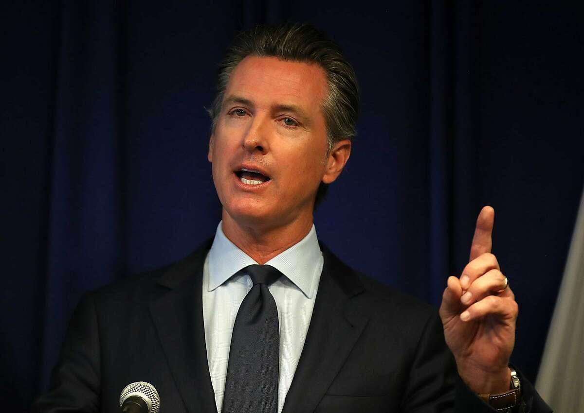 California Gov. Gavin Newsom speaks during a news conference at the California justice department on September 18, 2019, in Sacramento, California.