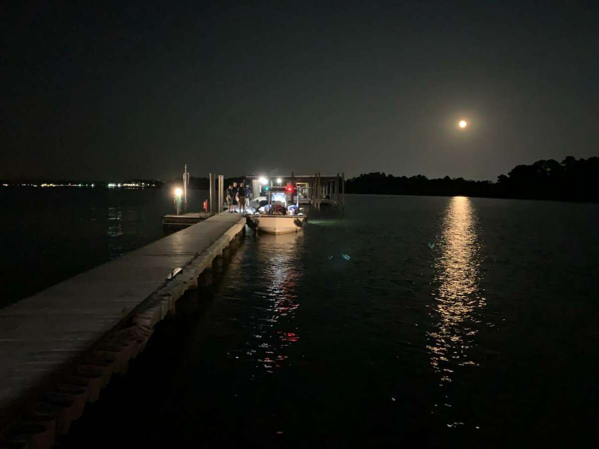 First responders are seen at the recovery site of a man who on Tuesday, Aug. 4 drowned on Lake Conroe in the Walden subdivision.