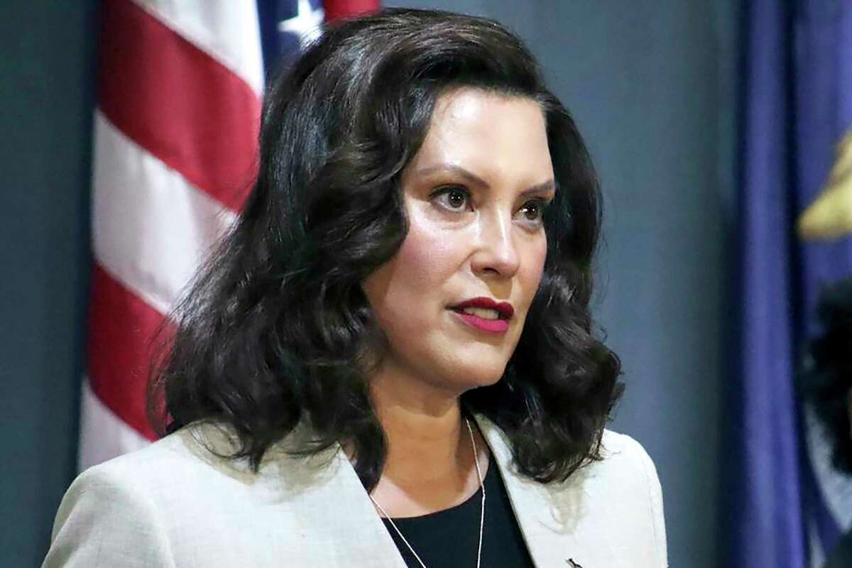 FILE - In a June 17, 2020, file photo provided by the Michigan Office of the Governor, Michigan's Democratic Gov. Gretchen Whitmer addresses the state during a speech in Lansing, Mich. Whitmer was unreceptive Tuesday, July 28, 2020, to Republican-passed legislation that would require public schools to offer in-person instruction to students in kindergarten through fifth grade amid the coronavirus pandemic.(Michigan Office of the Governor via AP, File)