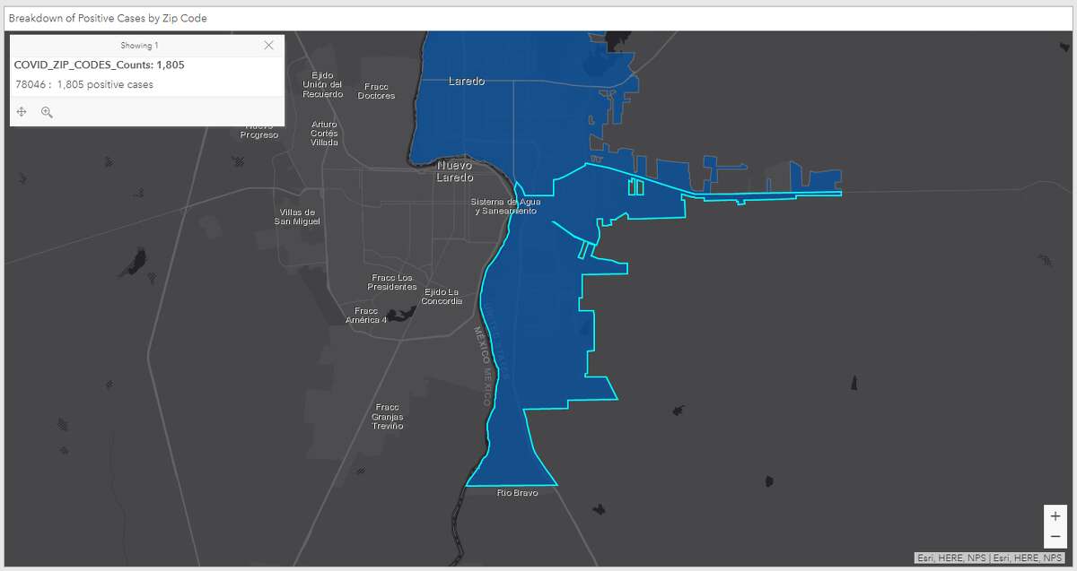 UPDATED Coronavirus cases in Laredo by zip code