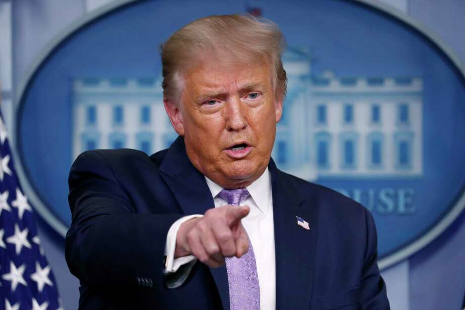 It was an uncomfortable moment at the White House. A reporter's direct question posed to President Trump at Thursday press briefing prompted a swift reaction on Twitter. Photo: Andrew Harnik, STF / Associated Press / Copyright 2020 The Associated Press. All rights reserved