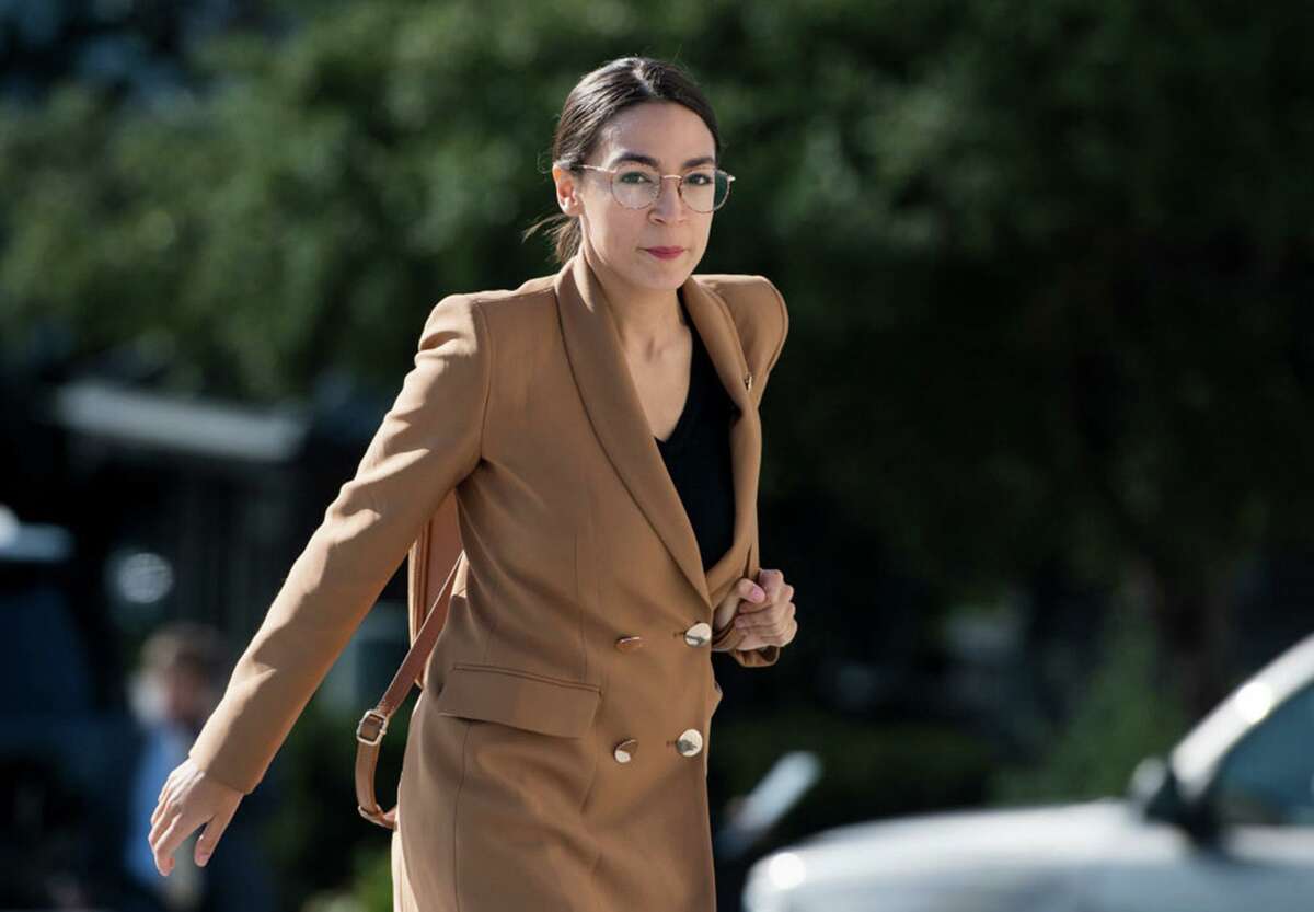 Rep. Alexandria Ocasio-Cortez (D-NY), walks up the House steps on Capitol Hill in Washington, D.C., on Oct. 18, 2019.