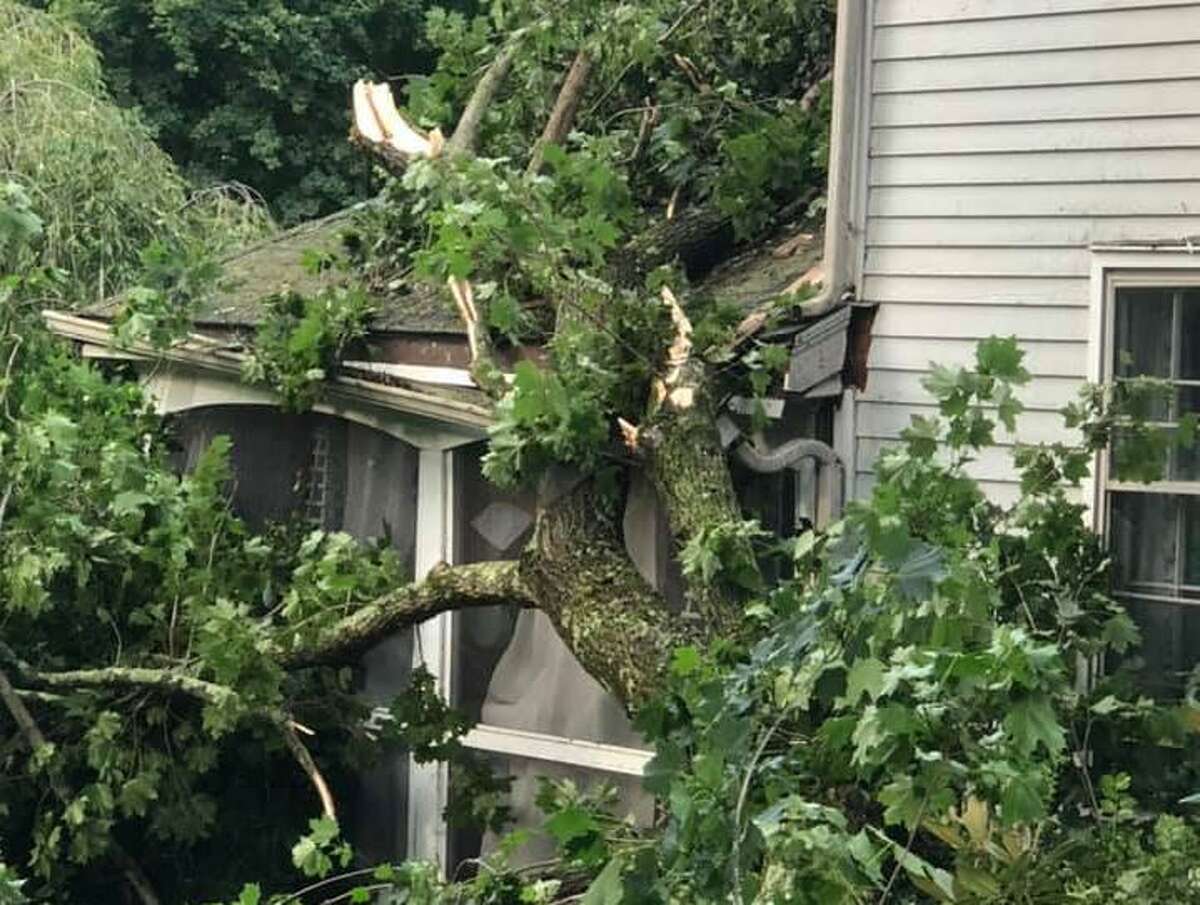 Susan Miller Onthank posted this photo on the Bulletin's Facebook page showing damage wrought by Tropical Storm Isaias on Aug. 4.