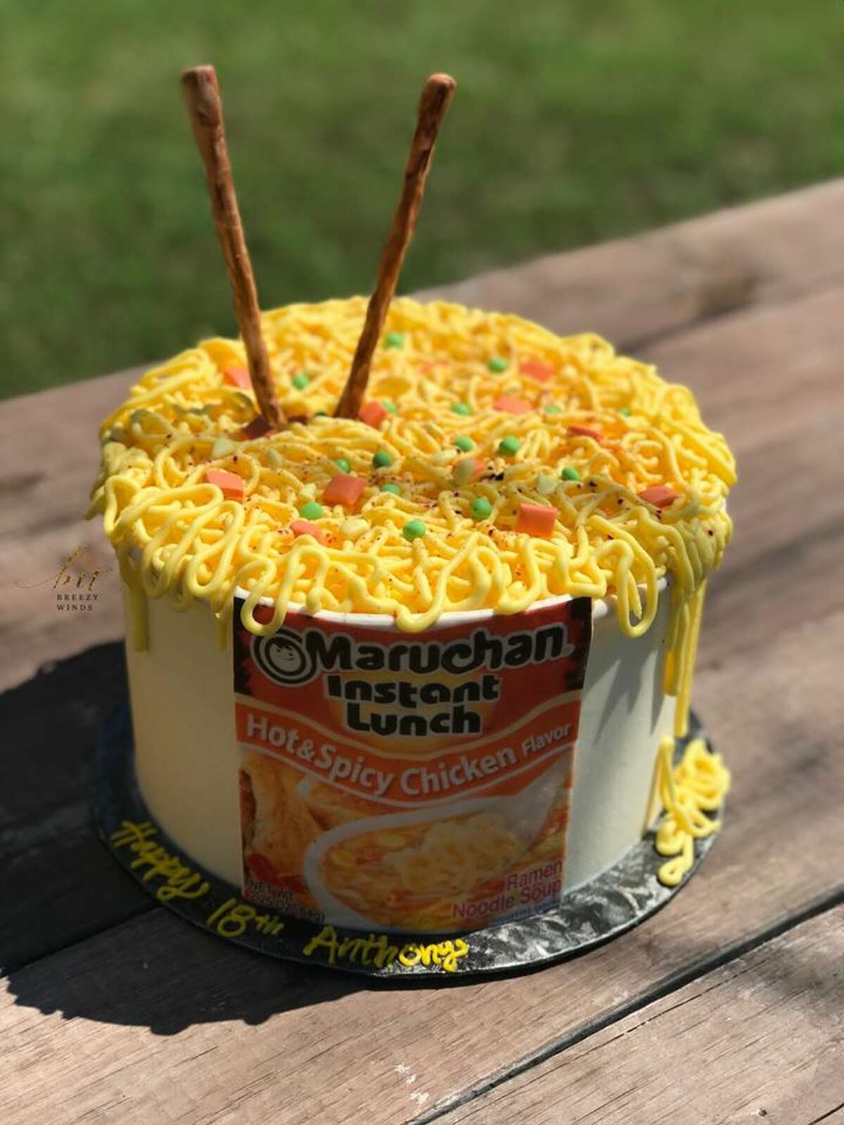 This cup of noodles is a cake and was made by a San Antonio business