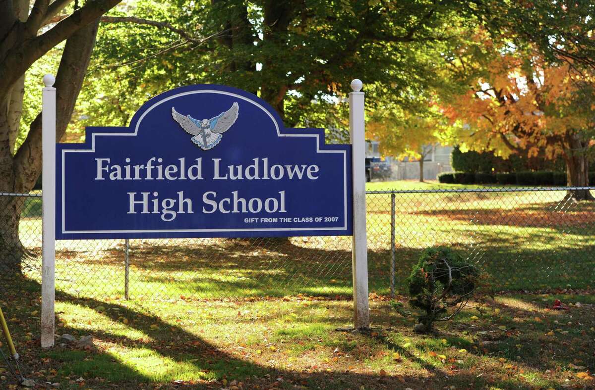 File photo of Fairfield Ludlowe High School at 785 Unquowa Road in Fairfield, Conn.