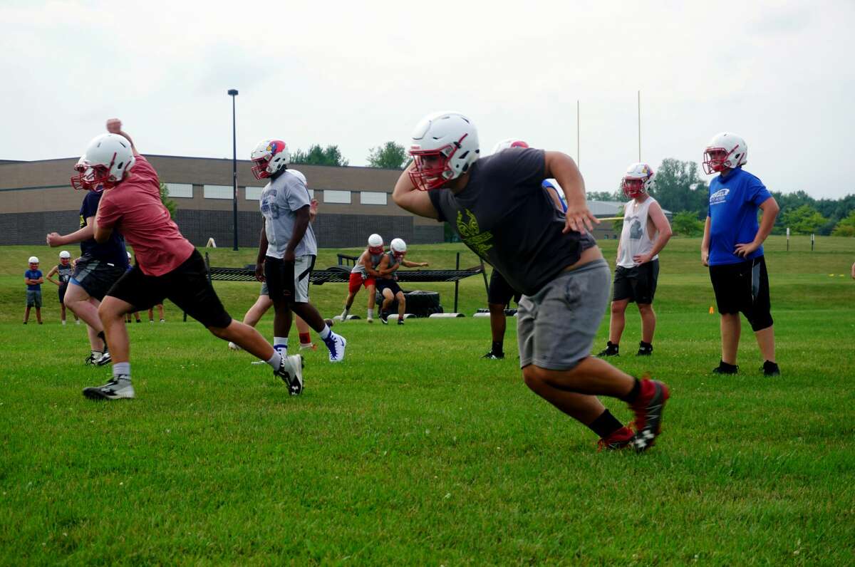 On Monday evening, the Big Rapids football team had its first official practice of the summer.