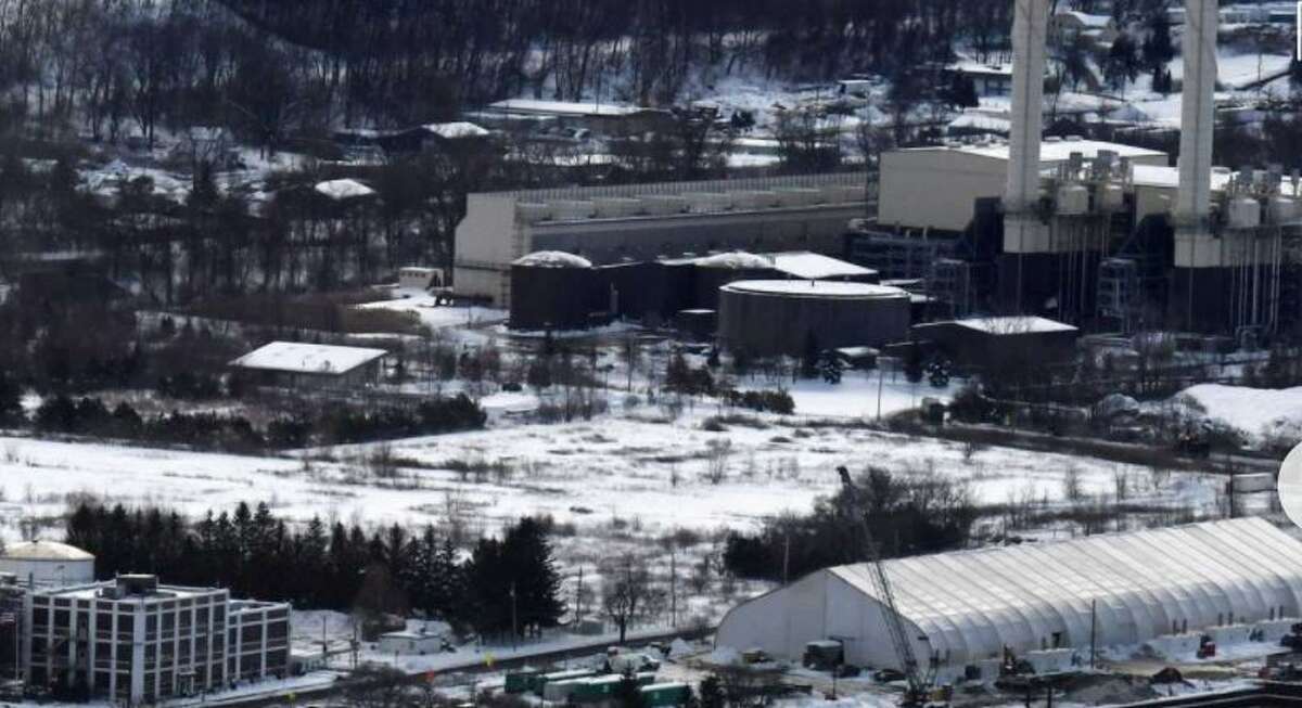 Site of the proposed BioHiTech plant would turn trash into burnable fuel on Thursday, Dec. 5, 2019, on Riverside Avenue in Rensselaer, N.Y. Seen from Corning Tower.