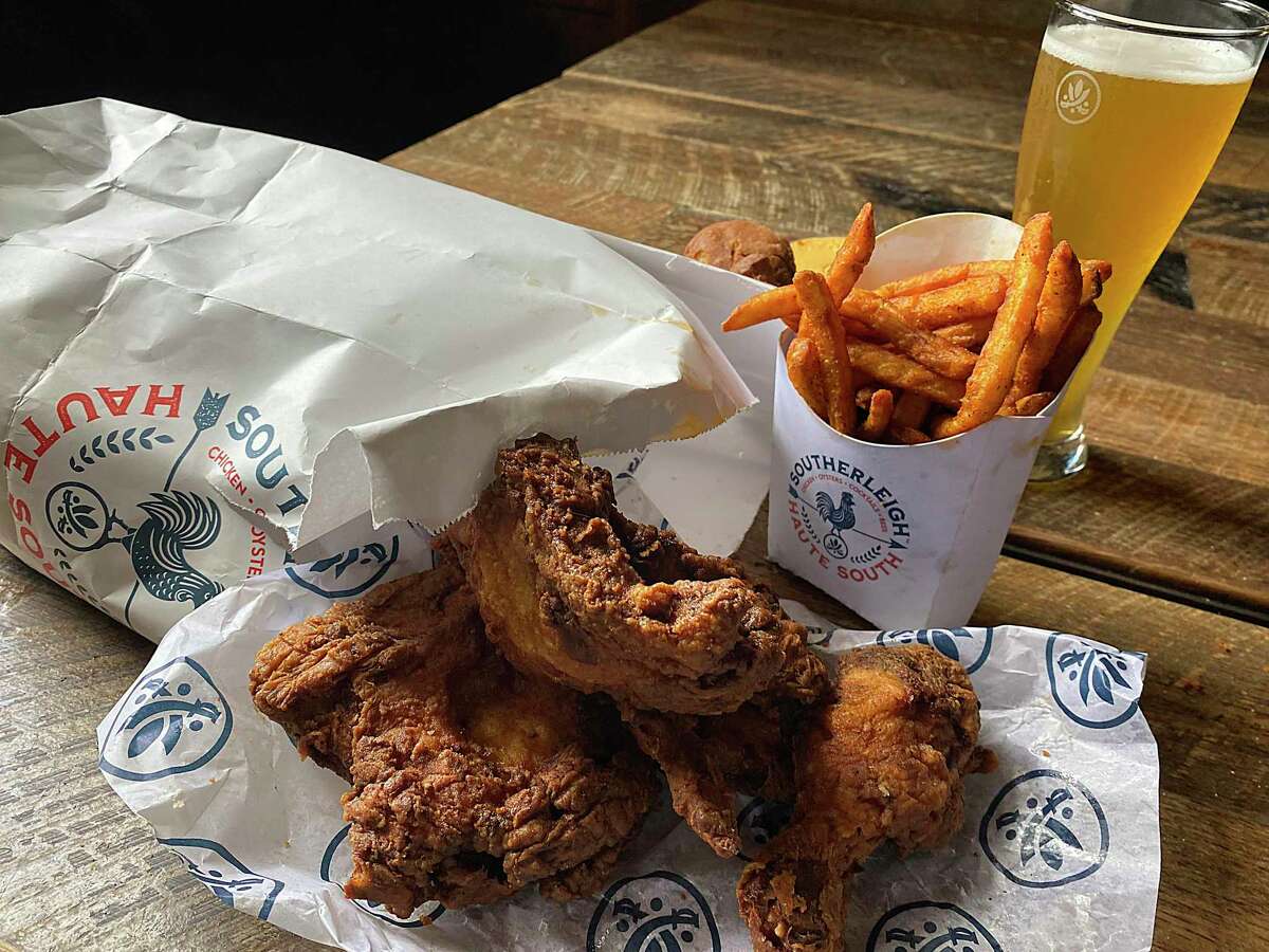 Fried chicken and craft-brewed Southerleigh beer will be part of the menu at Southerleigh Haute South, a casual Southern-style restaurant and bar with fried chicken, seafood and oysters scheduled to open at The Rim Sept. 30.