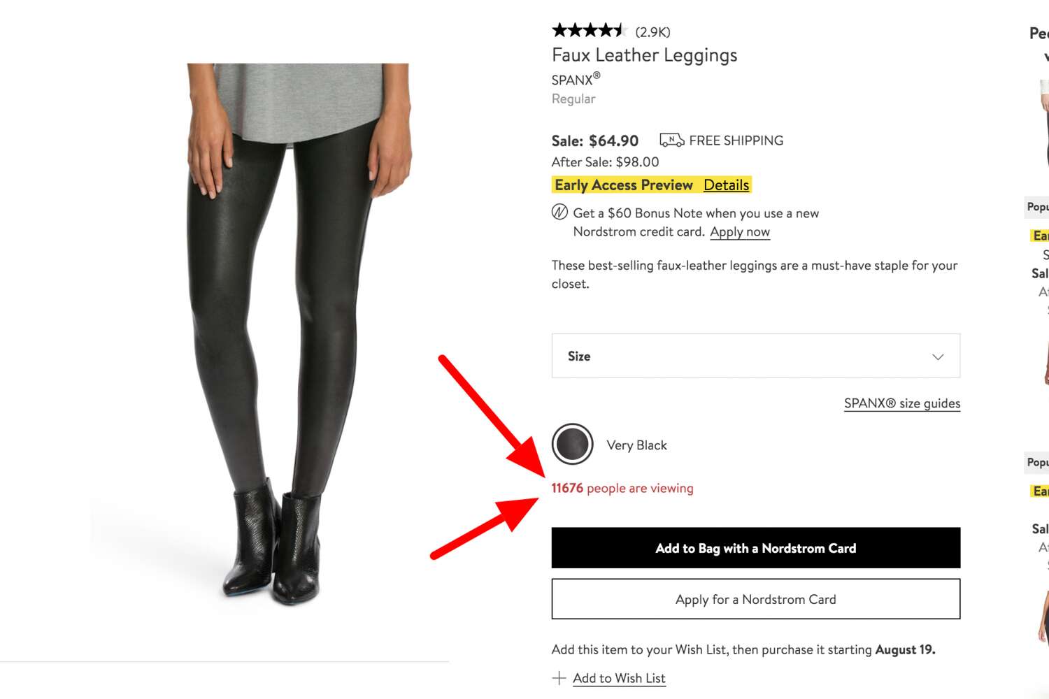 Spanx Faux Leather Leggings Are on Sale at Nordstrom